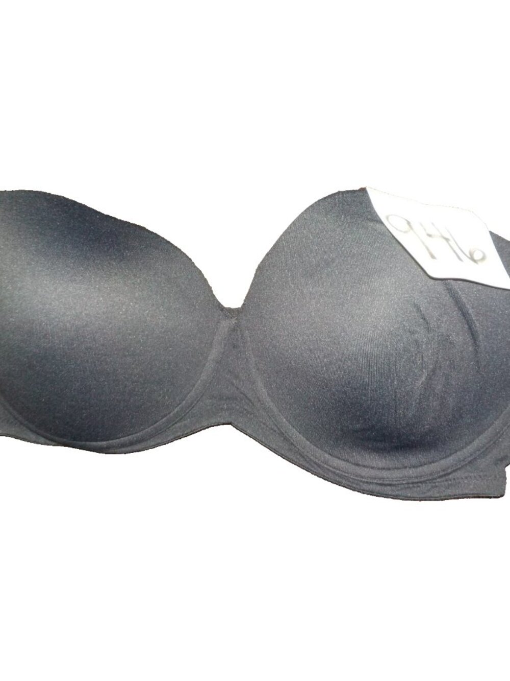 Body by Victoria Strapless Underwire Lightly Lined 3-Hook Black Bra Size 36D